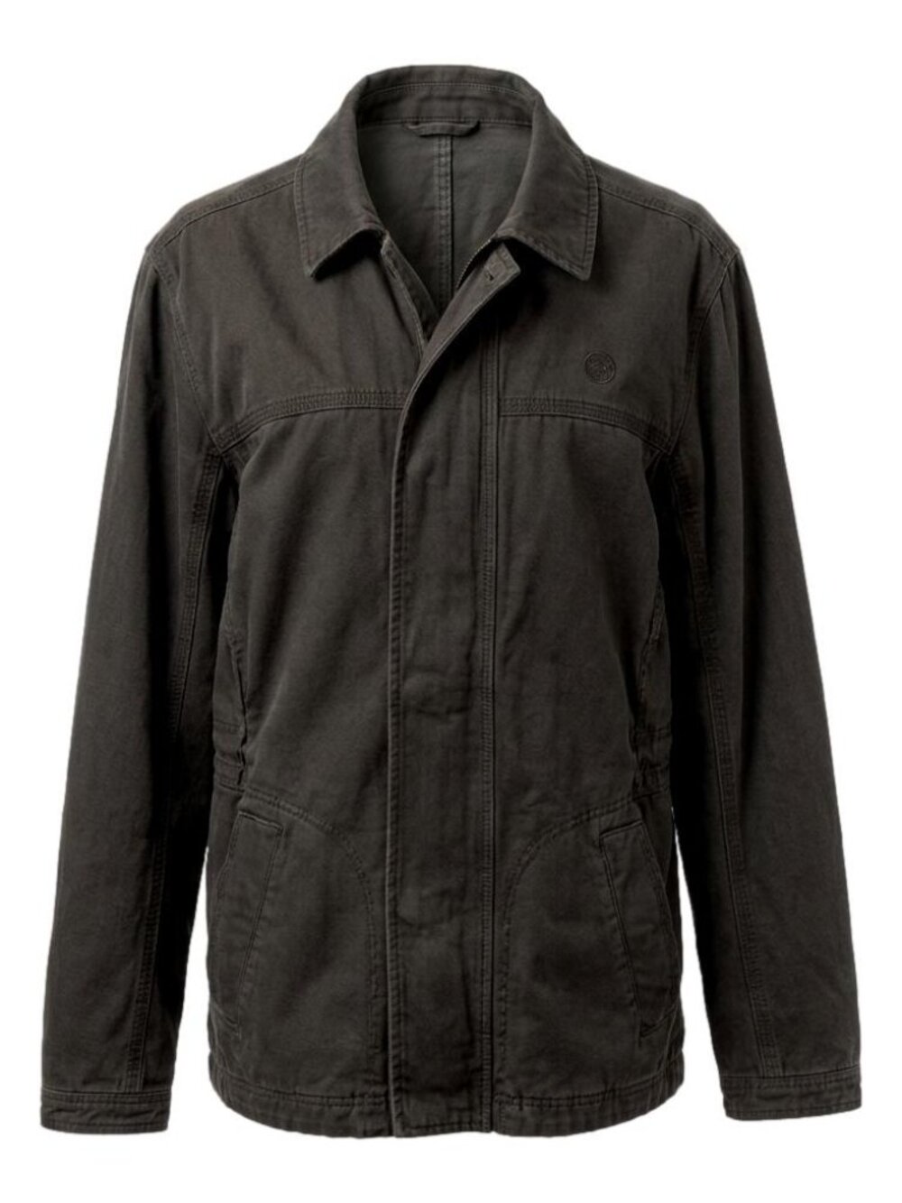 Timberland Olive Cotton Utility Field Fall Jacket Drawstring Waist Size S - Picture 2 of 16